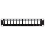 Patch panel configurable para keystone 10" de 12 RJ45 con peine FTP y UTP1U Lanberg PPKS-9112-B - RD13500 - 04