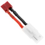 Cable T PLUG hembra a TAMIYA #1 macho de 8cm 14AWG Carga y fuente alimentación - KM05700 - 05