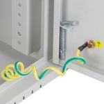 Rack19 mural 4U vertical y 3U horizontal con DIN F200 540x200x400 puerta metálica color blanco Lanberg - WK01700 - 09