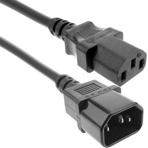 Cable eléctrico 3x1mm² IEC60320 C13-hembra a C14-macho 1,8m