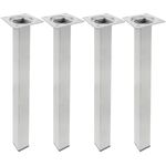 Pies cuadrados para mesa y mueble. Patas en acero gris de 40cm 4-pack - IO07300 - 01