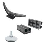 Bancada para sala de espera con sillas ergonómicas negras de 2 plazas - WC01200 - 10