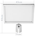 Portacarteles A3 color plata para poste separador - BB04300 - 02