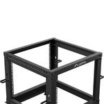 Armario Rack abierto fondo ajustable 19" 9U F600 657x600x577mm desmontado DIY negro Lanberg - WL60000 - 05
