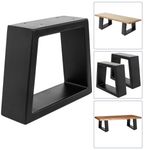 Pies rectangulares para mesita y banqueta. Patas en acero negro 250 x 80 x 200 mm 2-pack - IP02100 - 02
