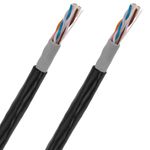 Bobina de cable de red ethernet Cat. 6 UTP de 305 m rígido de color negro para exterior - LM09400 - 06