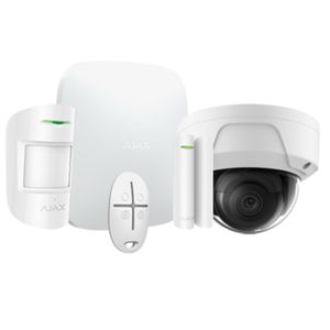 Ajax Hubkit W DOM - Kit de alarma profesional Certificado Grado 2 - blanco