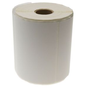 Rollo bobina 350 etiquetas adhesivas para impresora transferencia térmica 101.6x101.6mm 20 unidades