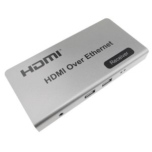 Extensor KVM de HDMI USB IR a través de Ethernet hasta 120m receptor