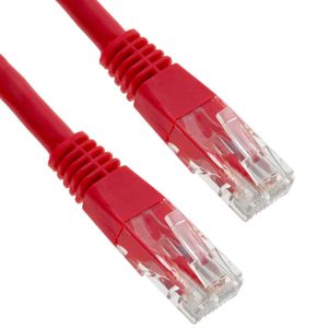 Cable de red ethernet Cat. 6 UTP de 0,5 m de color rojo