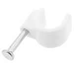 Abrazadera de clavo para cable redondo 8 mm paquete de 10 unidades blanco - BR04500 - 05