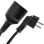 Prolongador de cable eléctrico schuko macho a hembra de 3 m negro - CH00700 - 05