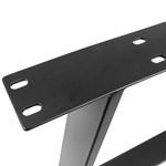 Pies rectangulares para mesa. Patas en acero negro 695 x 85 x 730 mm 2-pack - IP03100 - 07