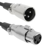 Cable DMX DMX512 XLR 3pin macho a XLR 3pin hembra 3 metros - XN00400 - 01