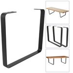 Pies rectangulares para mesita y banqueta. Patas en acero negro 480 x 45 x 420 mm 2-pack - IP02300 - 02
