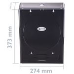Dispensador de toallas de papel para baño en negro 274x103x373mm - KS06400 - 03