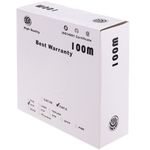 Bobina de cable de red ethernet Cat. 6 UTP CCA de 100 m rígido de color negro - LQ04300 - 03