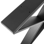 Pies en 'X' para mesa. Patas en acero negro 680 x 80 x 710 mm 2-pack con base horizontal - IP00200 - 07