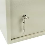 Caja fuerte de seguridad de acero y con llaves 44 x 38 x 23 cm beige - BY01400 - 08