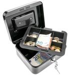 Caja fuerte portátil para dinero caudales billetes y monedas 198 x 158 x 88 mm - BY00200 - 03