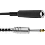 Cable audio micrófono instrumento mono jack 6.3mm macho a hembra de 1m - AX07100 - 04