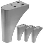 Pies redondeados para mesa y mueble. Patas en acero inoxidable de 104mm 4-pack - IO09200 - 01