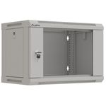 Armario rack mural 19'' 6U 540x350x370mm blanco pared desmontado DIY Lanberg - WN11400 - 01