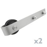 Raíl guía para puerta corredera de color acero mate de 2m fijación lateral - GK01200 - 04