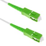 Cable de fibra óptica SC/APC a SC/APC monomodo simplex 9/125 de 2 m OS2 blanco - FK08300 - 01