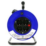 Enrollacables eléctrico de 4 schuko de 15 m - CH01300 - 02