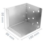 Pies cúbicos para mesa y mueble. Patas en acero inoxidable de 10cm 4-pack - S011000 - 02