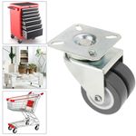 Rueda doble pivotante industrial de PU y PVC sin freno 50 mm 4 pack - QS04100 - 02