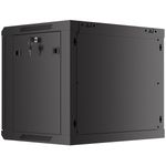 Armario Rack mural 19" 9U F450 600x450x512mm pared desmontado DIY negro Lanberg - WK31900 - 04