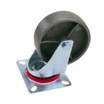 Rueda pivotante industrial de metal sin freno 100 mm - QR01400 - 05