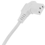 Cable de alimentación IEC-60320 blanco C13-acodado SCHUKO-macho 1.8m - CH08700 - 02