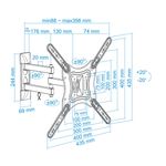 Soporte de pared TooQ para pantallas de 23" - 55" VESA75x75 hasta 400x400 mm LP6055TN-B - TQ23200 - 02