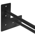 Pies para mesa y mueble Patas en acero 2 varillas 41 cm negro 4-pack modelo bucle - IN06300 - 03