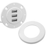 Concentrador de 3 puertos USB 2.0 para escritorio blanco - US04000 - 04
