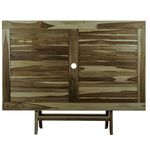Mesa plegable 135 x 85 cm para jardín exterior de madera de teca certificada - S107600 - 06