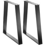 Pies rectangulares para mesa. Patas en acero negro 700 x 85 x 730 mm 2-pack - IP03200 - 08