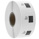 Rollo bobina de 1000 etiquetas adhesivas compatibles con Brother DK-11218 24mm rendonda - KT06300 - 05