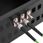 Patch panel de fibra óptica 19" 2U negro para 48 acopladores simplex - FQ00800 - 08