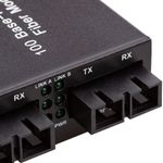 Conversor de fibra óptica de multimodo a monomodo SC 100 Mbps de MM a SM - UF00500 - 09