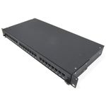 Patch panel de 24 RJ45 Cat.5e UTP 1U negro en cajón extraible Reacondicionado - SA04F00 - 01