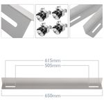 Guías laterales fijas de soporte para armario rack 19 blanco 650mm - WT02400 - 02