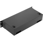 Patch panel de fibra óptica 19" 2U negro para 48 acopladores simplex - FQ00800 - 03