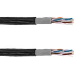 Bobina de cable de red ethernet Cat. 6 UTP de 305 m rígido de color negro para exterior - LM09400 - 05