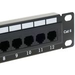Patch panel 10" para armario rack 12-Port RJ45 Cat.6 UTP 1U - TR03400 - 06