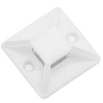 Pack de 100 bases blancas autoadhesivas 25x25mm para bridas de 6.2mm - BR10300 - 01
