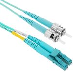 Cable OM3 de fibra óptica LC a ST multimodo duplex 50/125 de 3m - FY07400 - 01